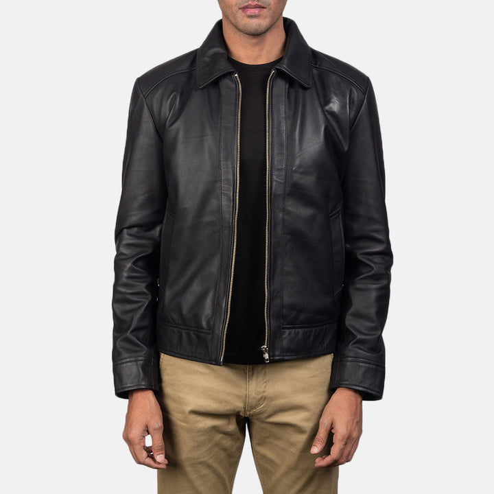 Motorbike Leather Jacket INFERNO BLACK - Image 2