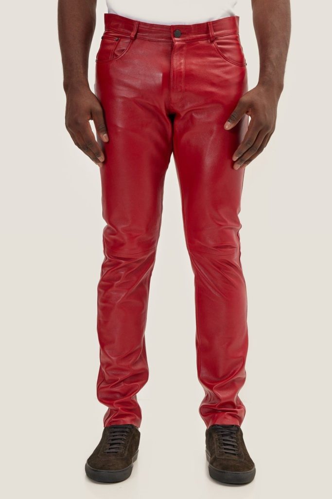 Leather Pants Red Classic