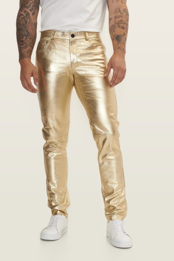 Leather Pants — Gold — Premium