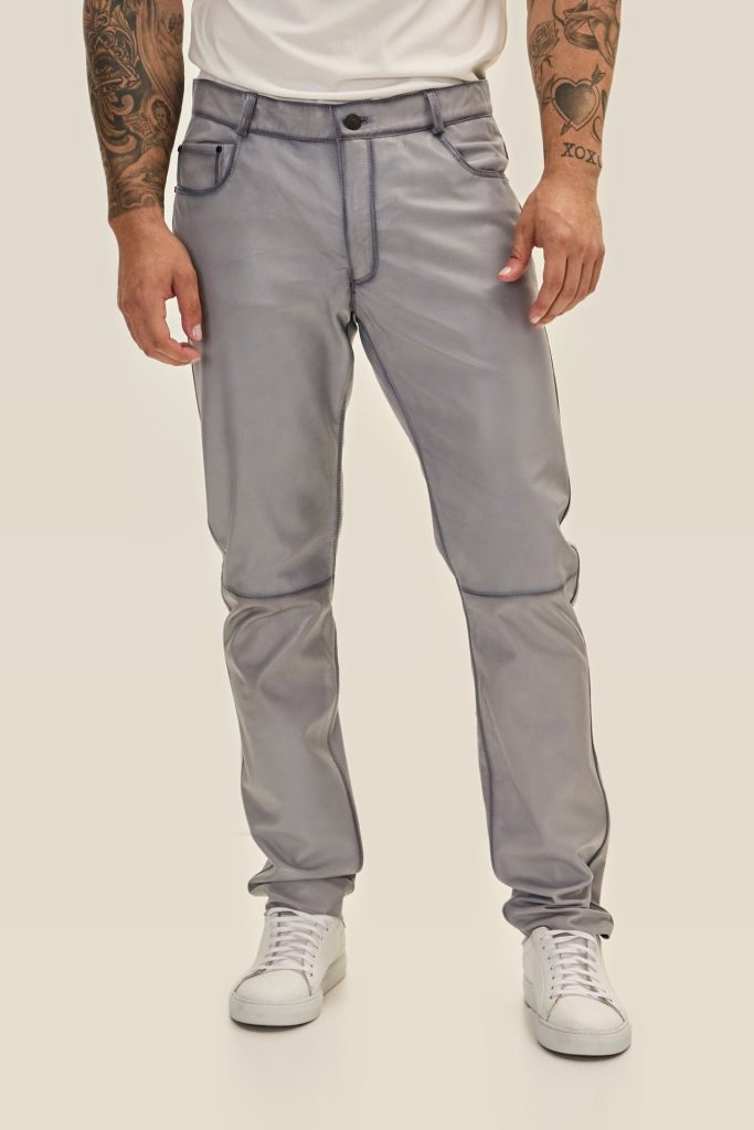 Leather Pants — Grey — Premium