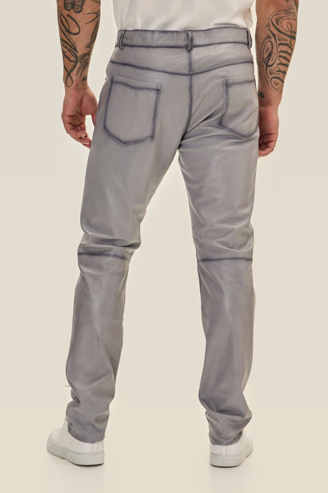 Leather Pants — Grey — Premium - Image 2