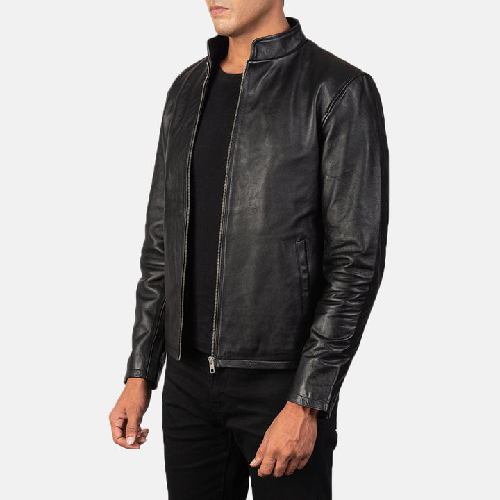 Motorbike Leather Jacket ALEX BLACK - Image 3
