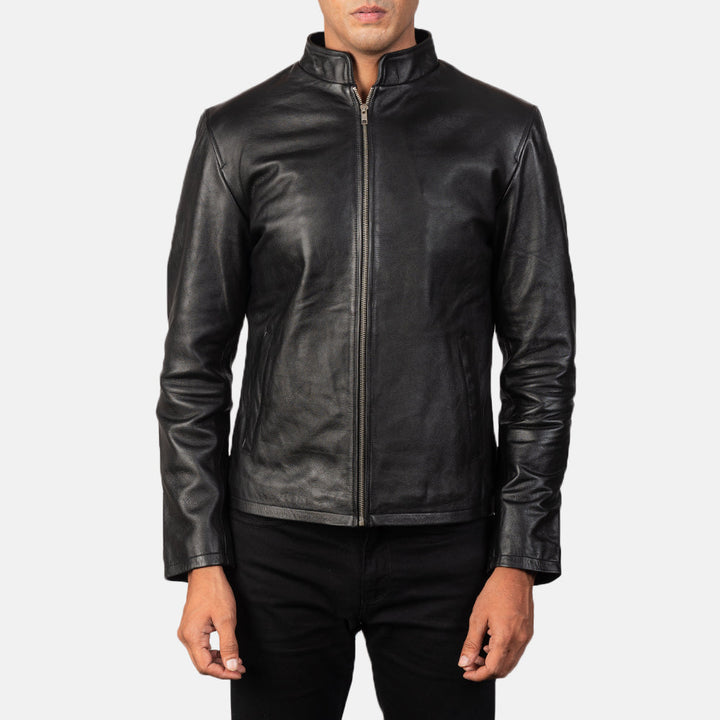 Motorbike Leather Jacket ALEX BLACK - Image 2