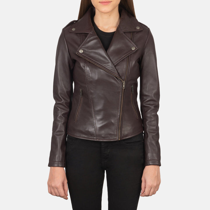 Motorbike Leather Jacket Dark Chocolate Brown | Premium Quality