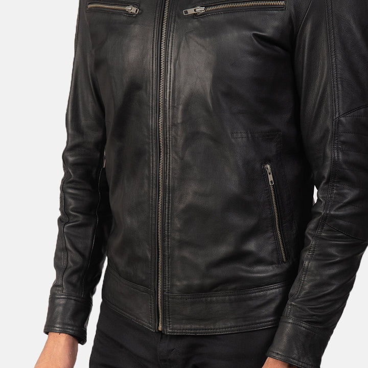 Motorbike Leather Jacket NightRider Forge - Image 7
