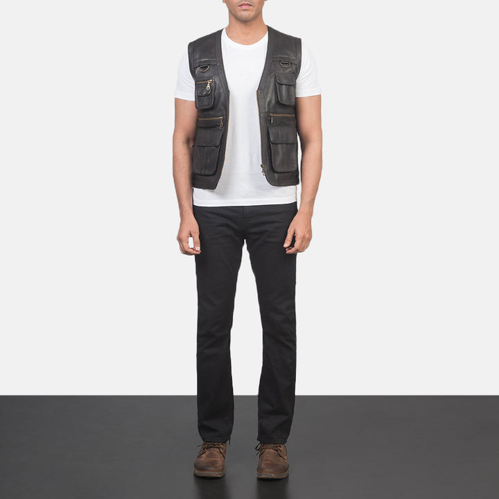 Leather Vest Ironwood Tactical Cargo Cut - Image 4