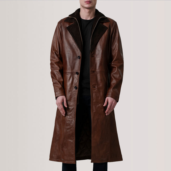 Leather Coat Cathedral Espresso Duster