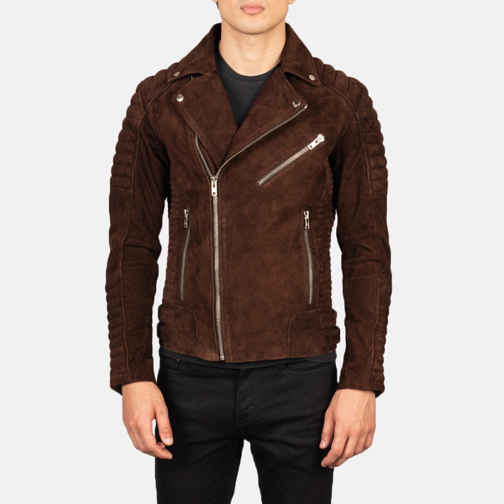 Suede Jacket Quilted Biker - Image 4