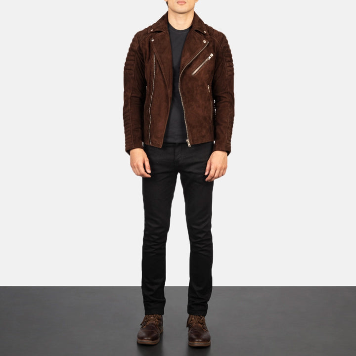 Suede Jacket Quilted Biker - Image 3