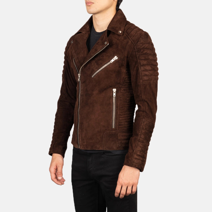 Suede Jacket Quilted Biker - Image 2