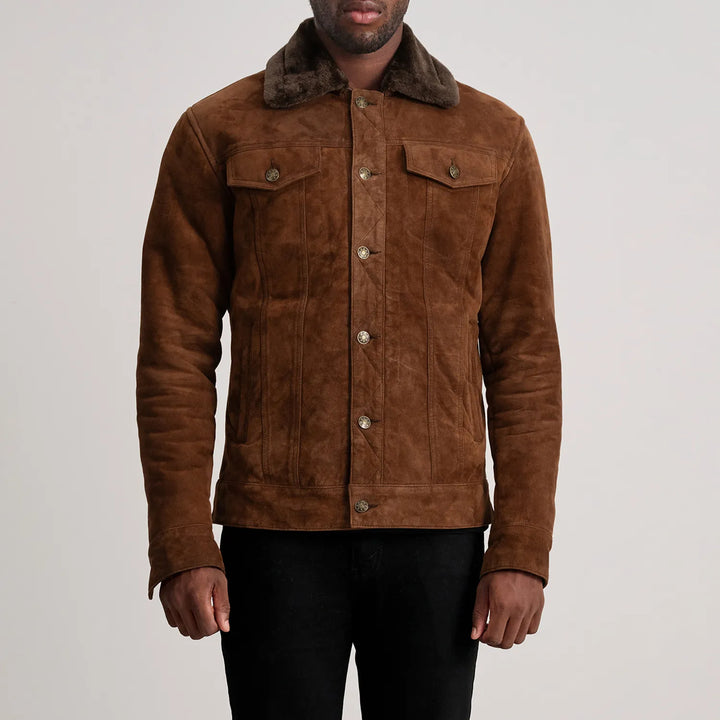 Suede Jacket Sherpa Trucker - Image 2