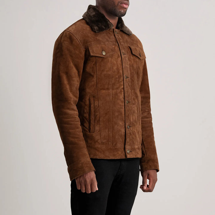 Suede Jacket Sherpa Trucker - Image 3