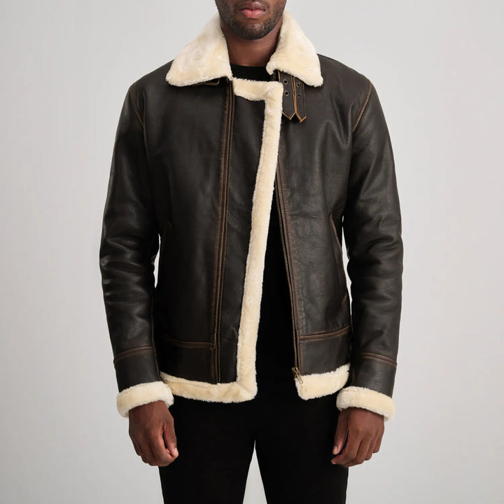 Leather Bomber Jacket The Arctic Flight - Image 4