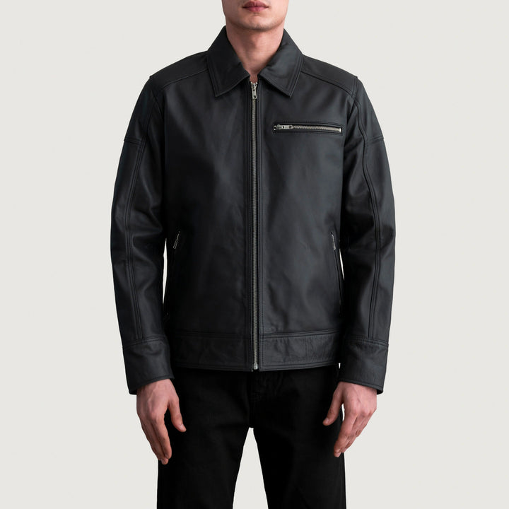 Motorbike Leather Jacket ShadowForge Crest - Image 4