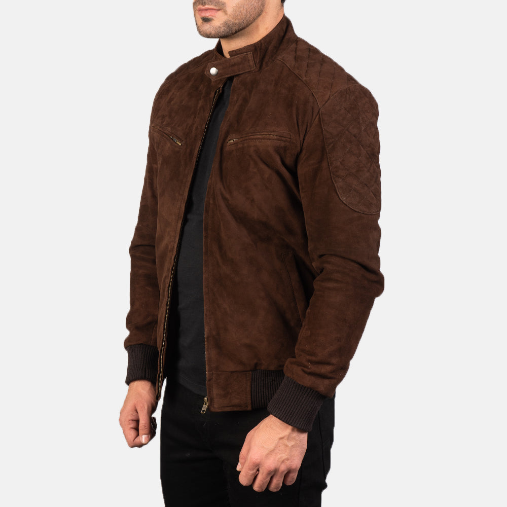 Suede Jacket Classic Stand Collar - Image 3