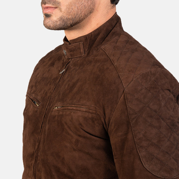 Suede Jacket Classic Stand Collar - Image 6