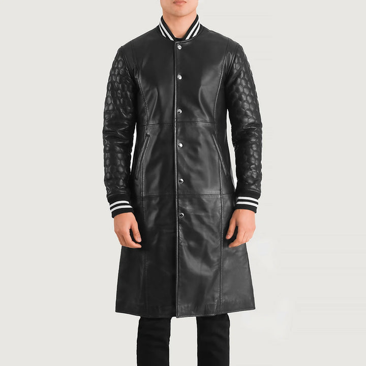 Leather Coat Varsity Duster Hybrid