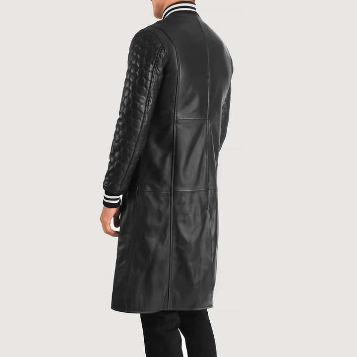 Leather Coat Varsity Duster Hybrid - Image 5