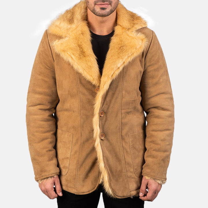 Suede Jacket Shearling Peacoat