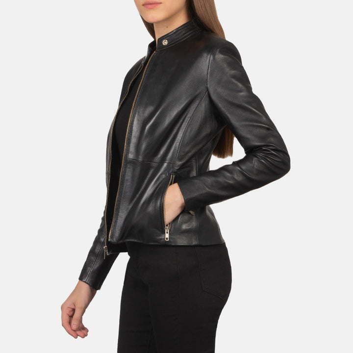 Motorbike Leather Jacket Classic Black | Premium Quality - Image 3