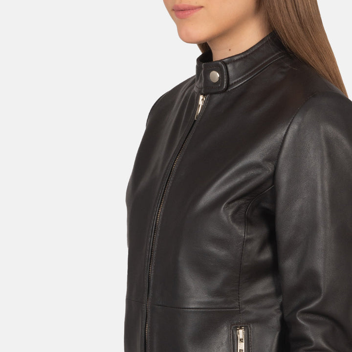Motorbike Leather Jacket Classic Black | Premium Quality - Image 6