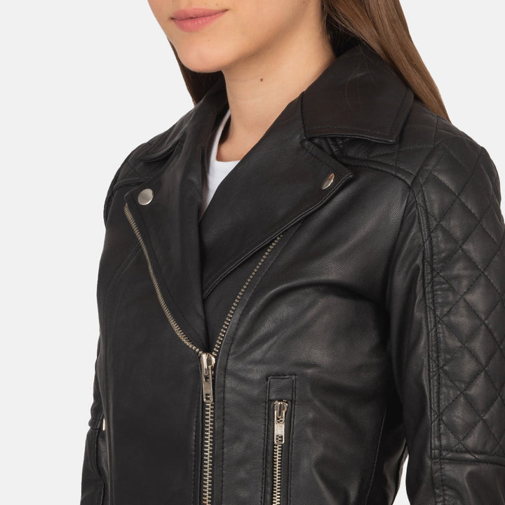 Motorbike Leather Jacket Vintage Black | Premium Quality - Image 6