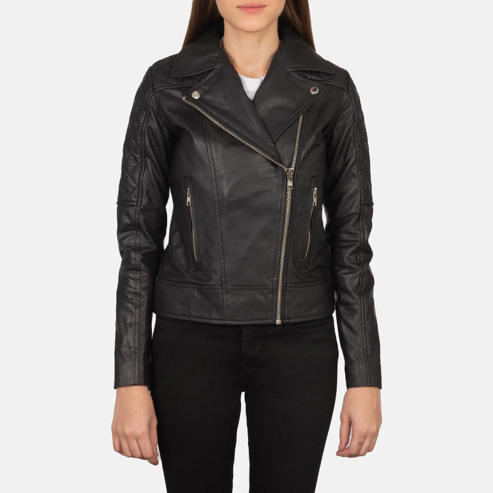 Motorbike Leather Jacket Vintage Black | Premium Quality
