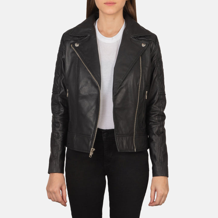 Motorbike Leather Jacket Vintage Black | Premium Quality - Image 2