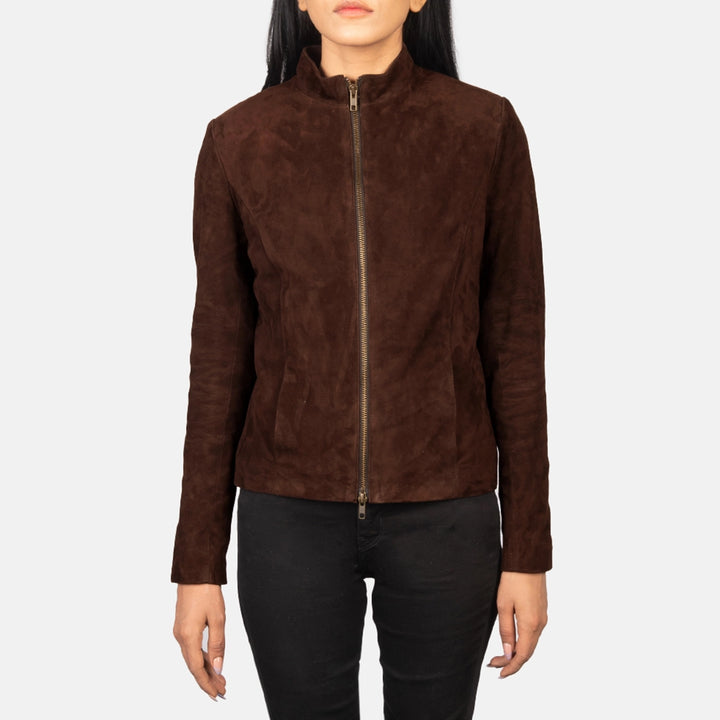 Suede Jacket Dark Brown Utility | Premium