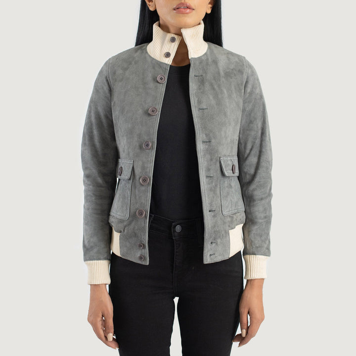 Suede Jacket Grey Utility | Premium - Image 2