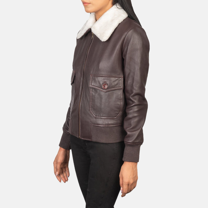 Shearling Leather Jacket Brown | Premium - Image 3