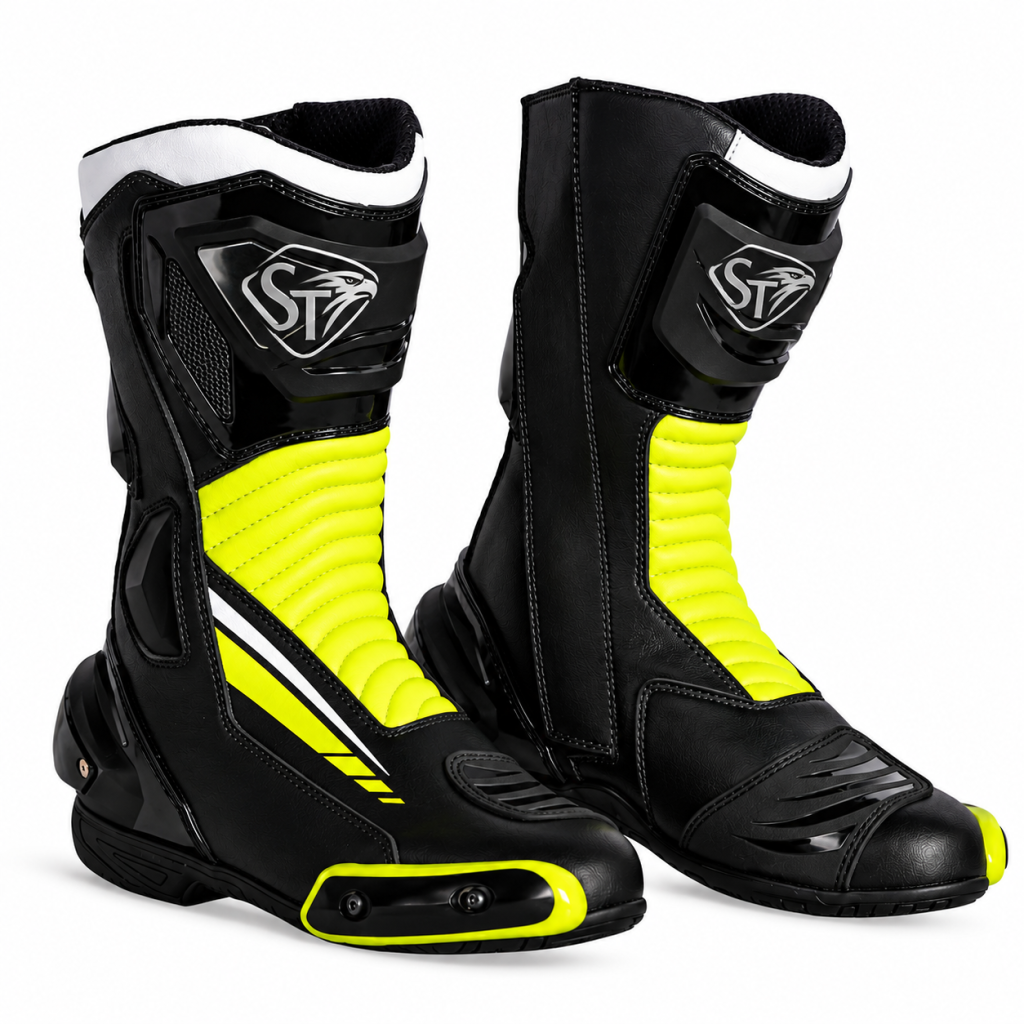 Motorbike Racing Boots BlackVector