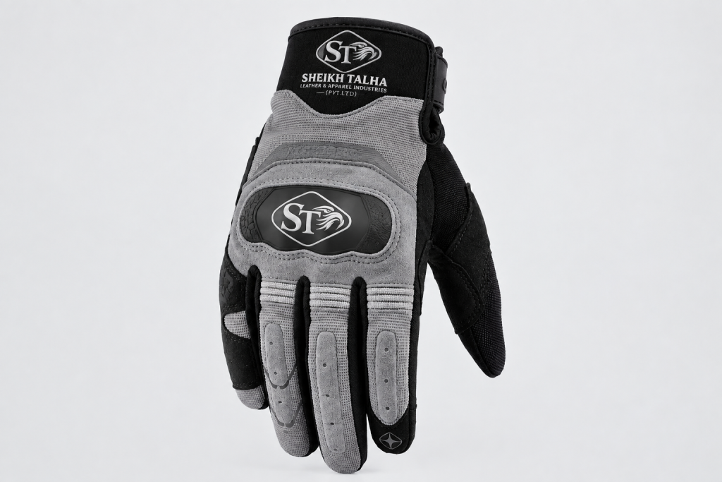 Motorbike Leather Gloves MeshGuard