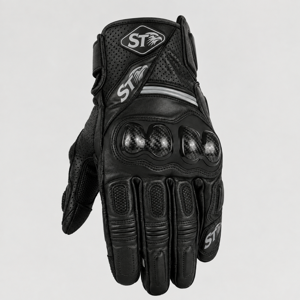Motorbike Leather Gloves ShadowGuard Pro